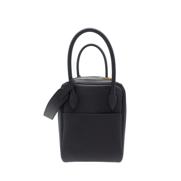 HERMÈS Lindy26 Black Clemence Gold Hardware (GHW) Stamp K