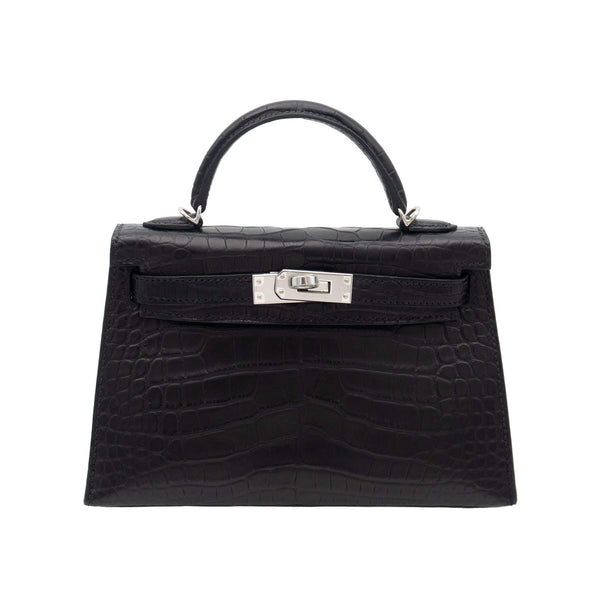 HERMES エルメス ミニケリードゥ ブラック アリゲーターマット