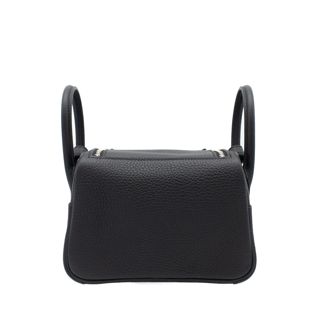 HERMES エルメス リンディミニ ブラック トリヨンクレマンス シルバー金具 G刻印 - GINZA CELIA