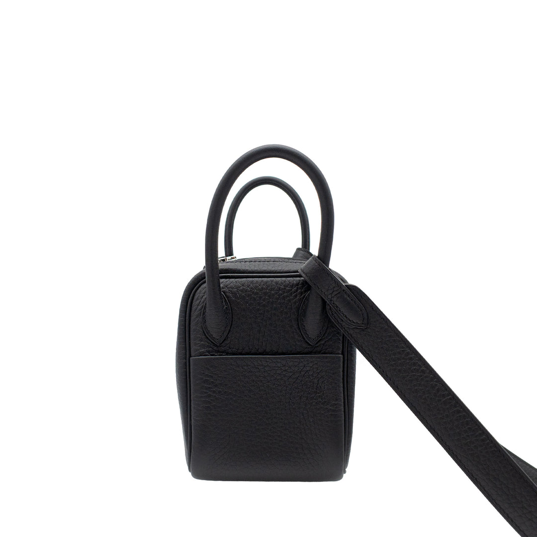 HERMES エルメス リンディミニ ブラック トリヨンクレマンス シルバー金具 G刻印 - GINZA CELIA