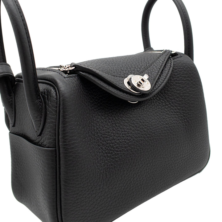 HERMES エルメス リンディミニ ブラック トリヨンクレマンス シルバー金具 G刻印 - GINZA CELIA