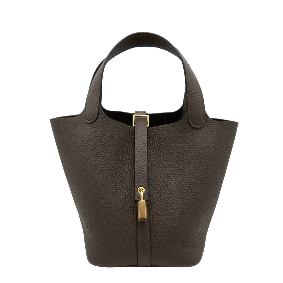 HERMÈS Picotin Lock18 Vert Loden Clemence PHW Stamp G