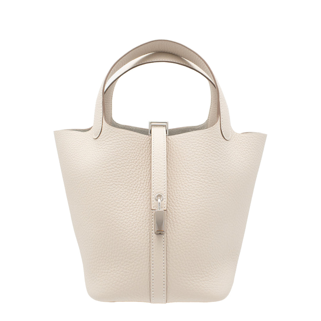 HERMES エルメス ピコタンロック18 クレ トリヨンクレマンス シルバー金具 G刻印 - GINZA CELIA