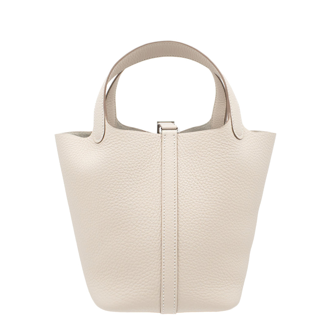 HERMES エルメス ピコタンロック18 クレ トリヨンクレマンス シルバー金具 G刻印 - GINZA CELIA