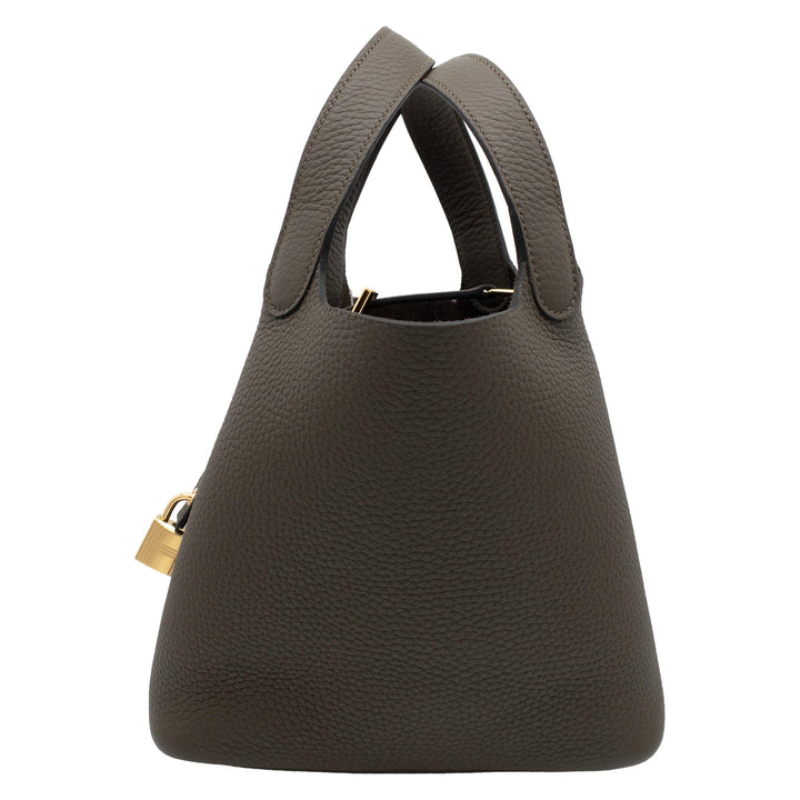 HERMÈS Picotin Lock18 Vert Loden Clemence PHW Stamp G