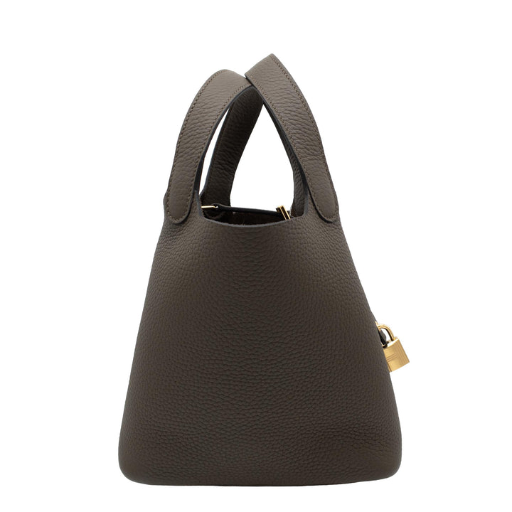 HERMÈS Picotin Lock18 Vert Loden Clemence PHW Stamp G