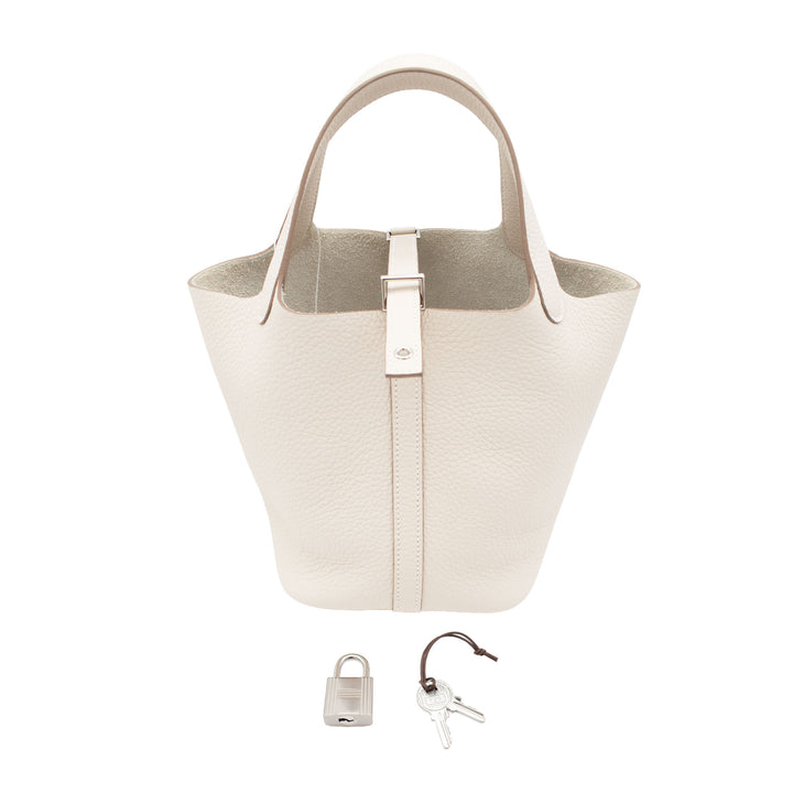 HERMES エルメス ピコタンロック18 クレ トリヨンクレマンス シルバー金具 G刻印 - GINZA CELIA
