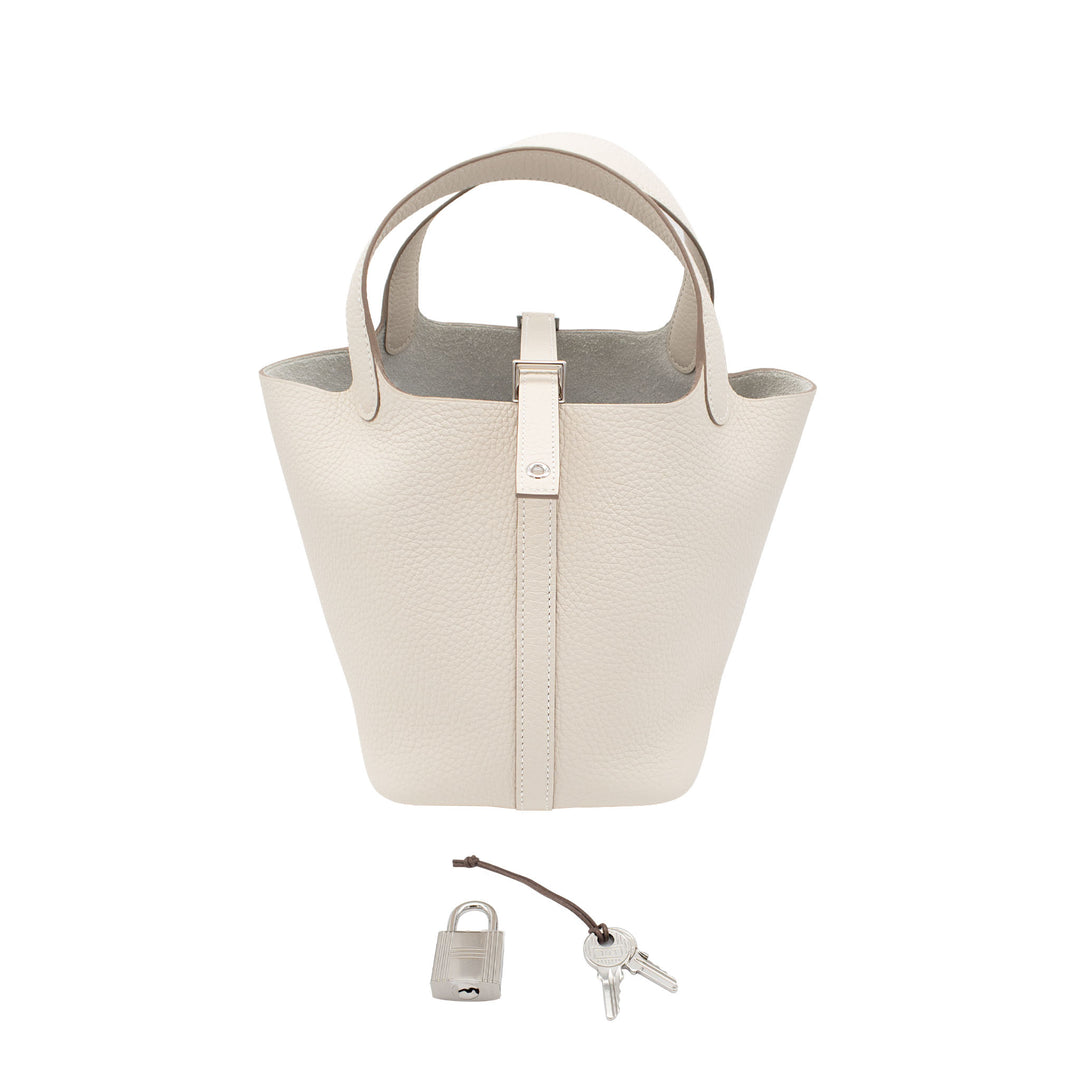 HERMES エルメス ピコタンロック18 クレ トリヨンクレマンス シルバー金具 G刻印 - GINZA CELIA