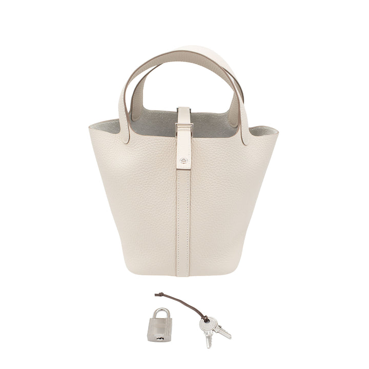 HERMES エルメス ピコタンロック18 クレ トリヨンクレマンス シルバー金具 G刻印 - GINZA CELIA