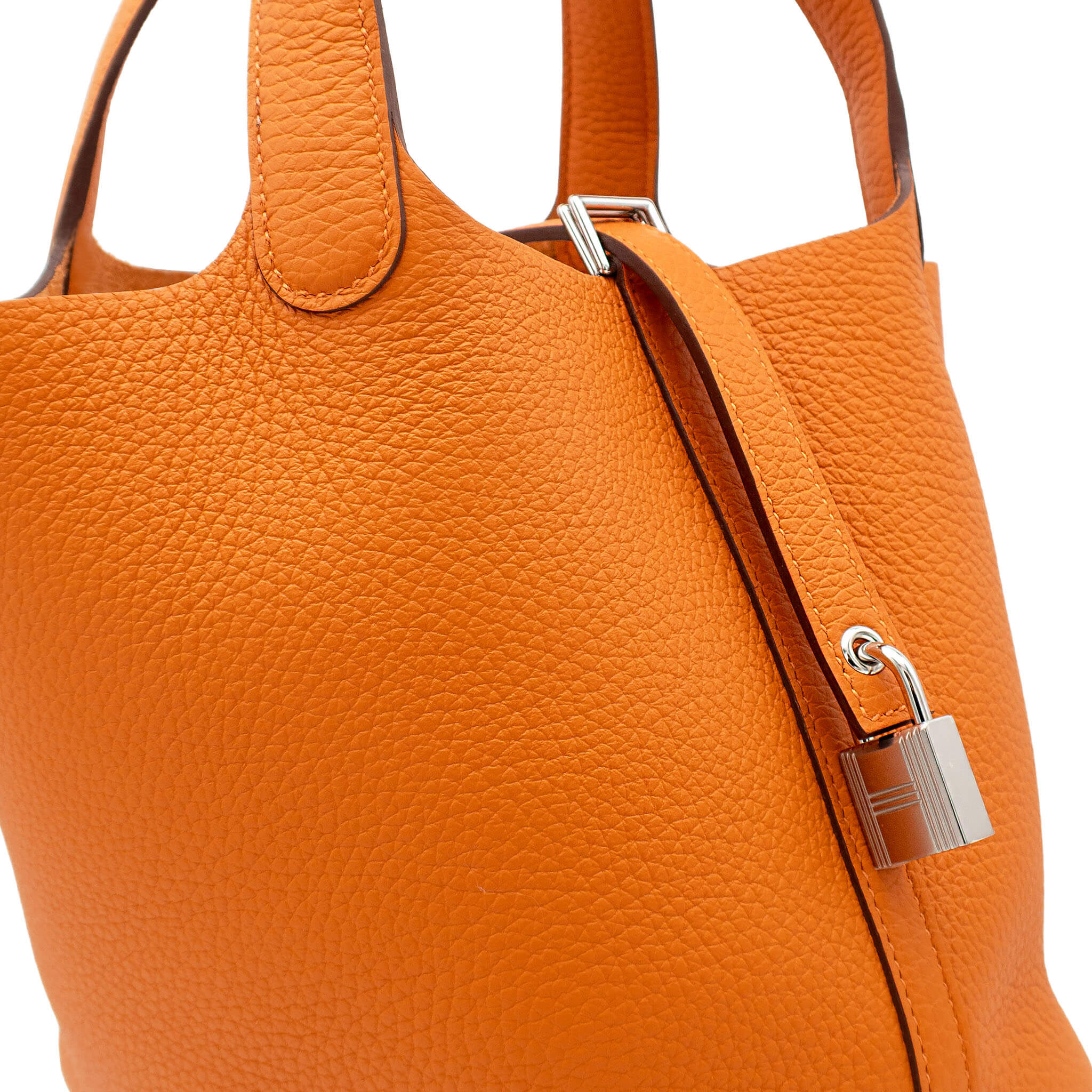 エルメス ピコタンロックPM ブルーペール Z刻印 オレンジBOX付き HERMES エルメス ピコタンロック18 オレンジ トリヨンクレマンス