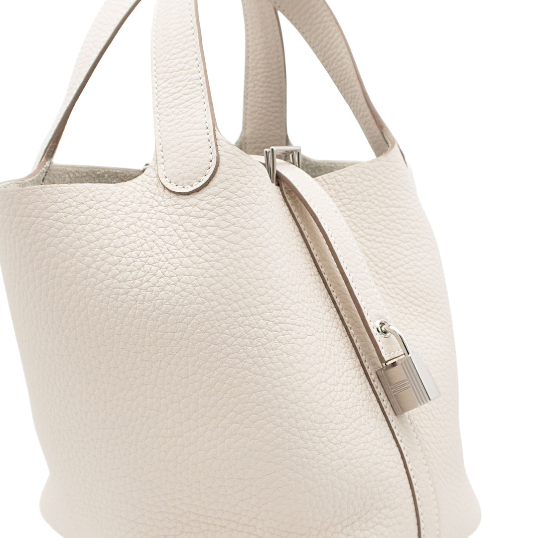 HERMES エルメス ピコタンロック18 クレ トリヨンクレマンス シルバー金具 G刻印 - GINZA CELIA