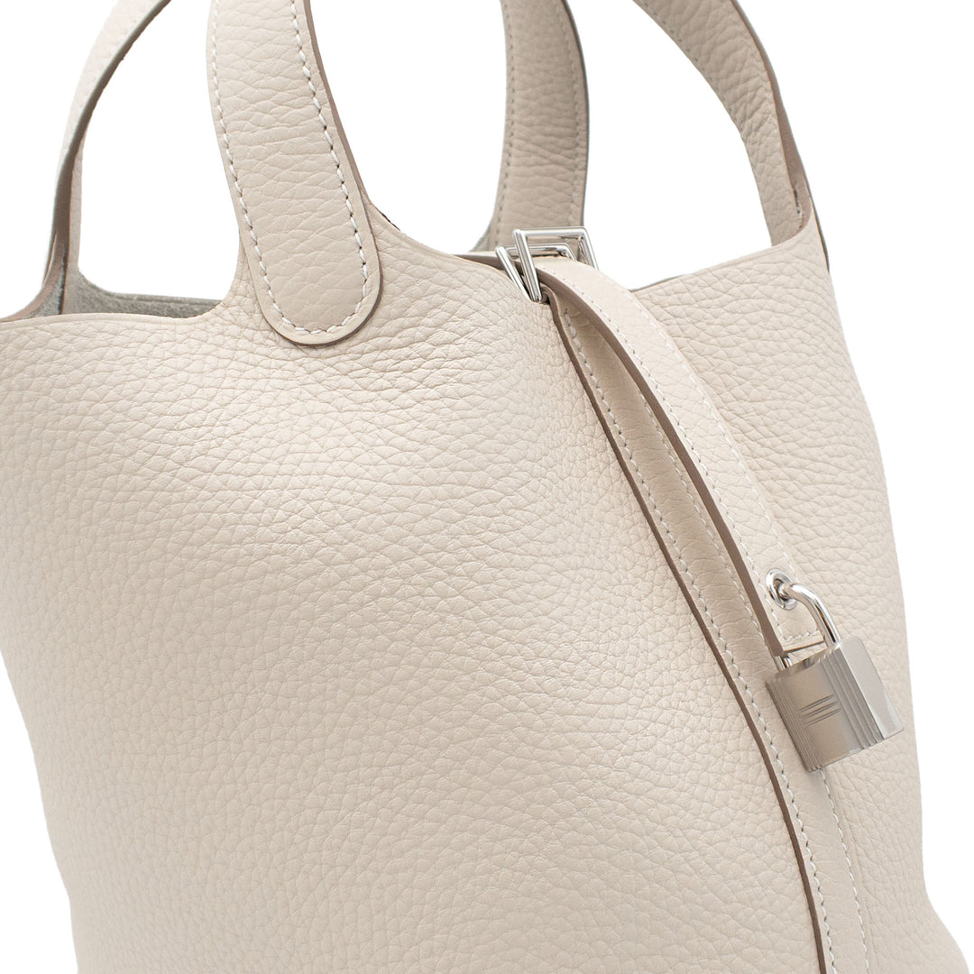 HERMES エルメス ピコタンロック18 クレ トリヨンクレマンス シルバー金具 G刻印 - GINZA CELIA