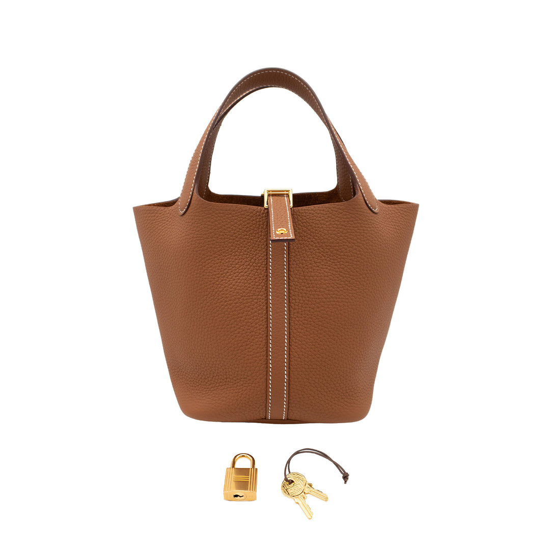 HERMES エルメス ピコタンロック18 ゴールド トリヨンクレマンス ゴールド金具 G刻印 - GINZA CELIA