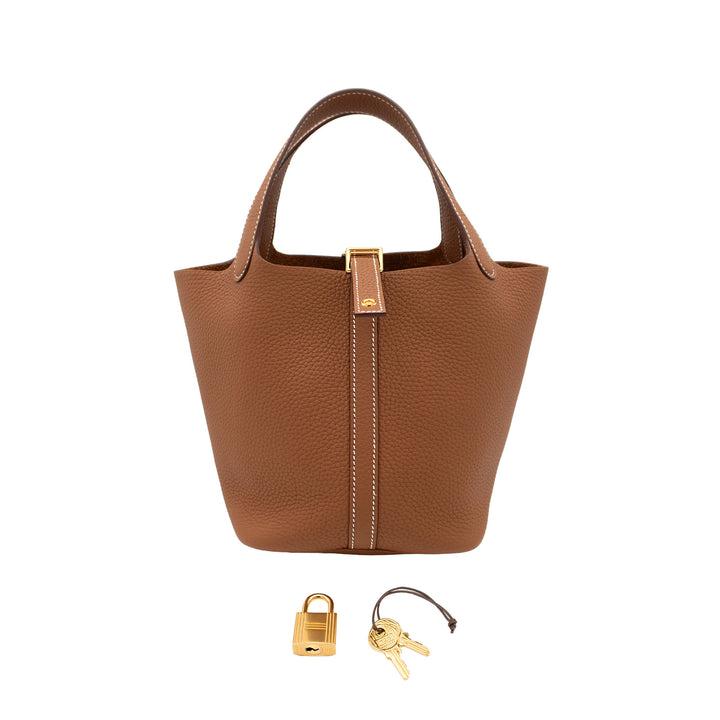 HERMES エルメス ピコタンロック18 ゴールド トリヨンクレマンス ゴールド金具 G刻印 - GINZA CELIA