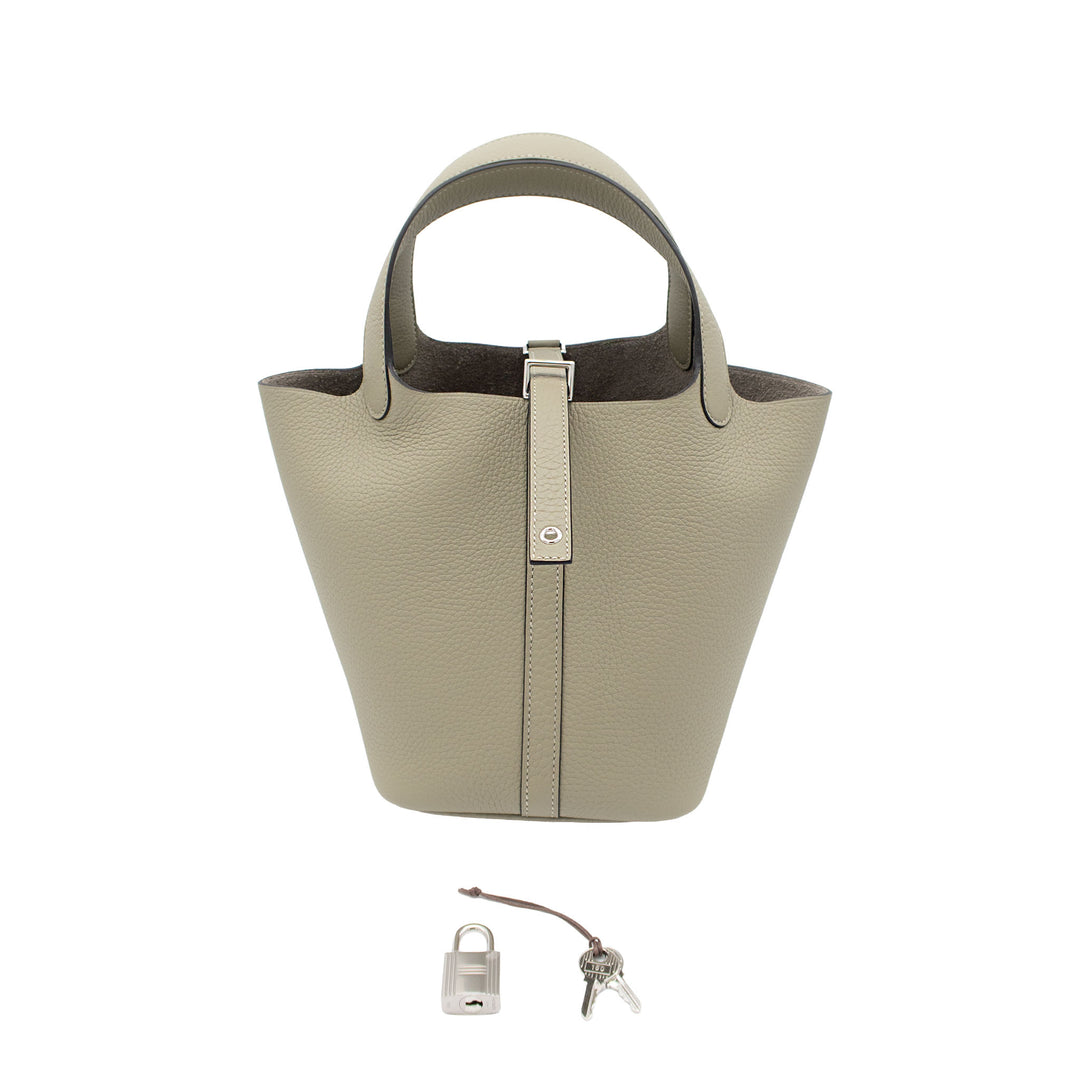 HERMES エルメス ピコタンロック18 ソーゼ トリヨンクレマンス シルバー金具 G刻印 - GINZA CELIA