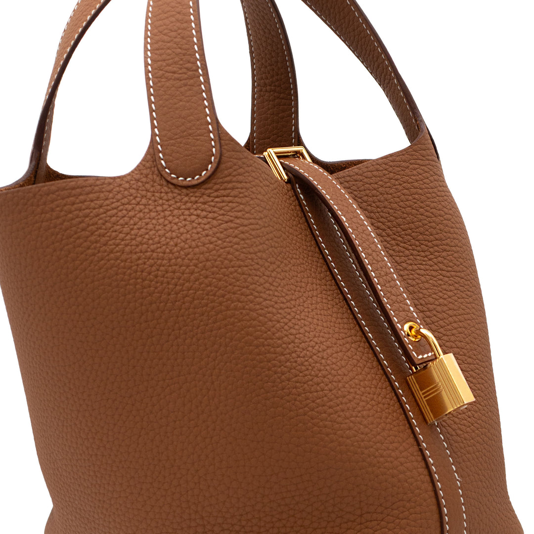HERMES エルメス ピコタンロック18 ゴールド トリヨンクレマンス ゴールド金具 G刻印 - GINZA CELIA