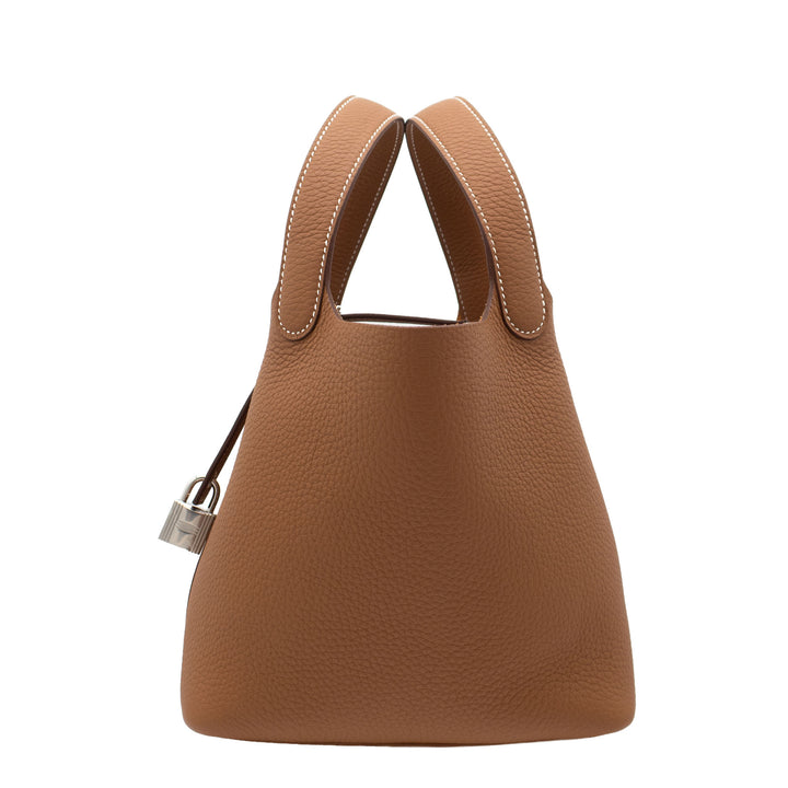 HERMES エルメス ピコタンロック18 ゴールド トリヨンクレマンス シルバー金具 G刻印 - GINZA CELIA