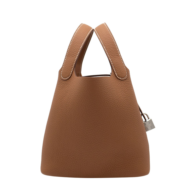 HERMES エルメス ピコタンロック18 ゴールド トリヨンクレマンス シルバー金具 G刻印 - GINZA CELIA