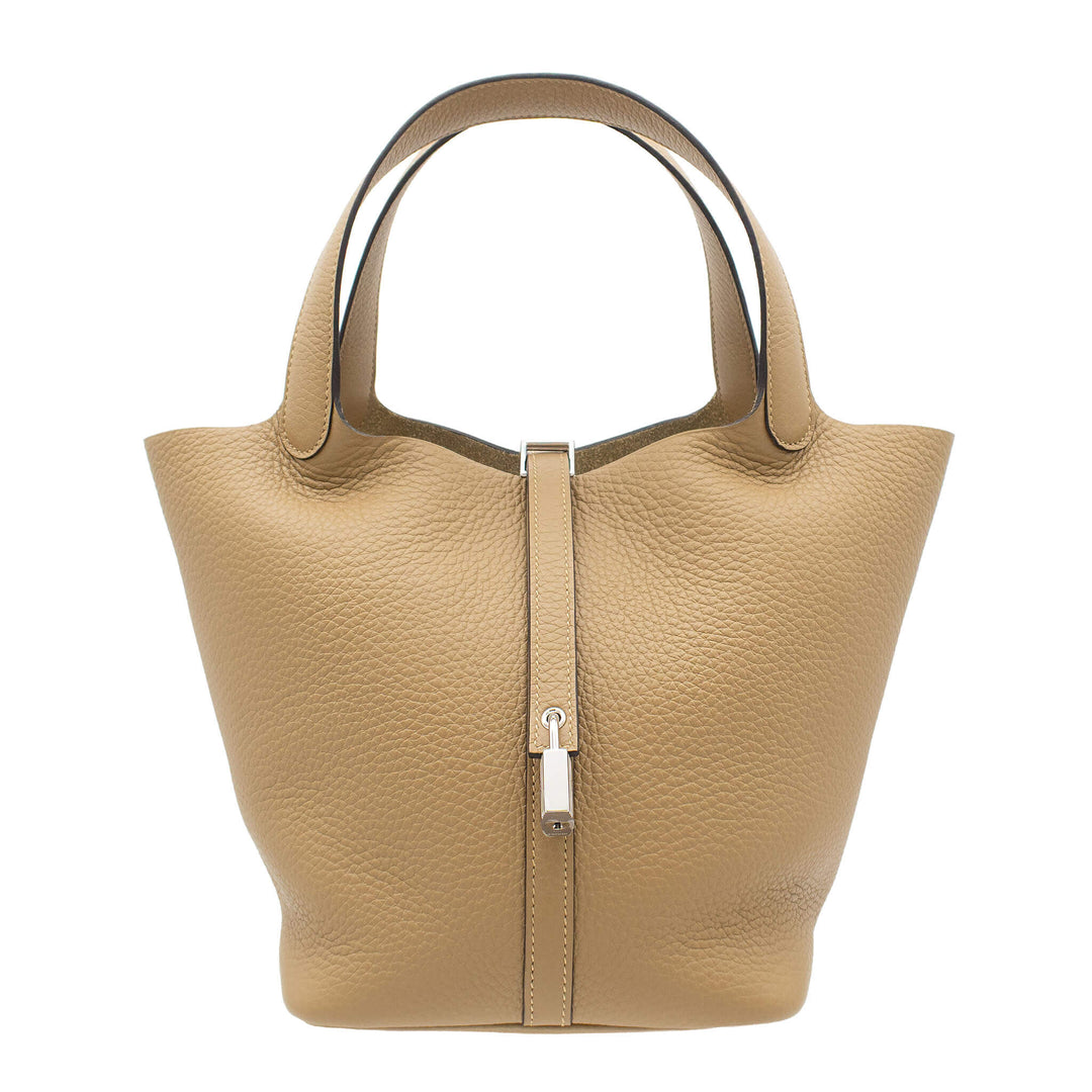 HERMÈS Picotin Lock22 Dune Clemence PHW Stamp G
