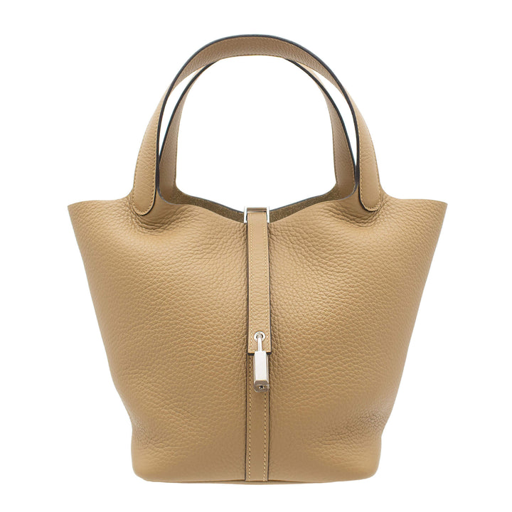 HERMÈS Picotin Lock22 Dune Clemence PHW Stamp G