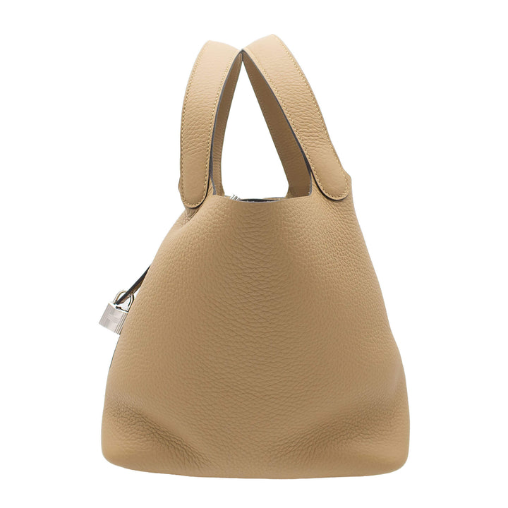 HERMÈS Picotin Lock22 Dune Clemence PHW Stamp G
