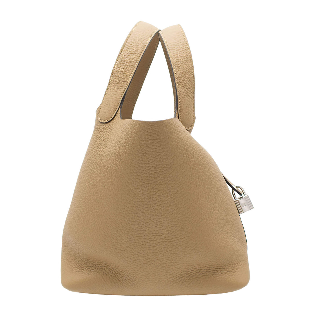 HERMÈS Picotin Lock22 Dune Clemence PHW Stamp G