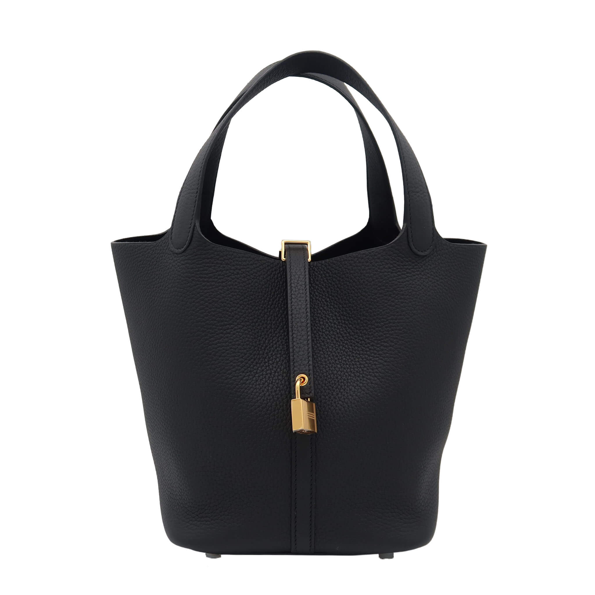 Hermès Picotin Lock22 Black Clemence GHW Stamp K