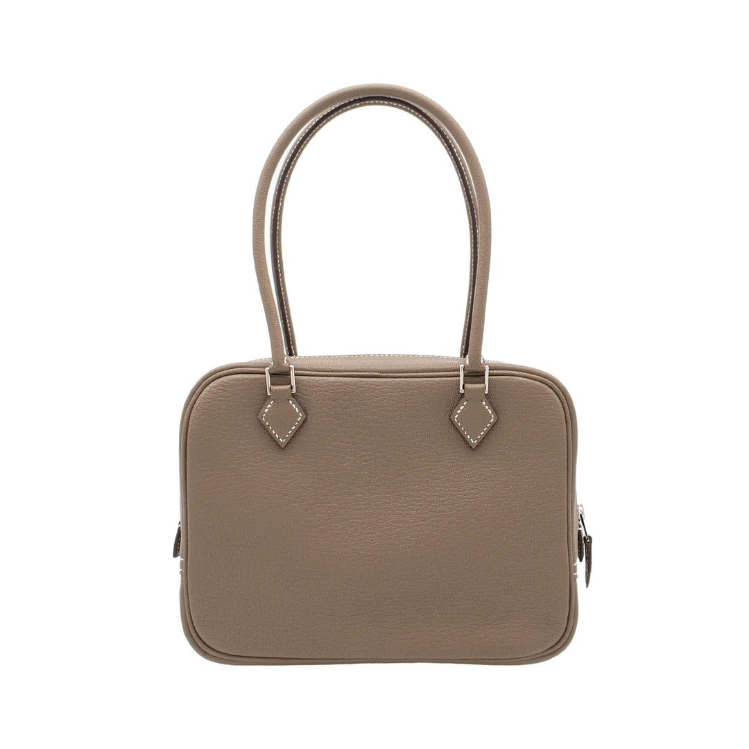HERMES エルメス プリュム ミニ エトゥープ シェーブルミゾール シルバー金具 K刻印 - GINZA CELIA