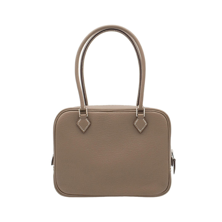 HERMES エルメス プリュム ミニ エトゥープ シェーブルミゾール シルバー金具 K刻印 - GINZA CELIA