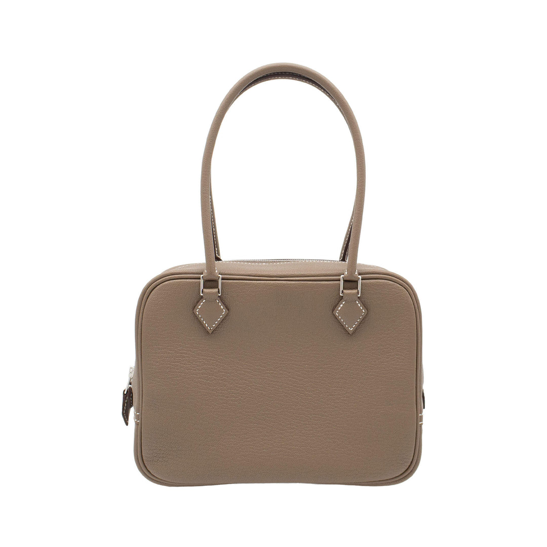 HERMES エルメス プリュム ミニ エトゥープ シェーブルミゾール シルバー金具 K刻印 - GINZA CELIA