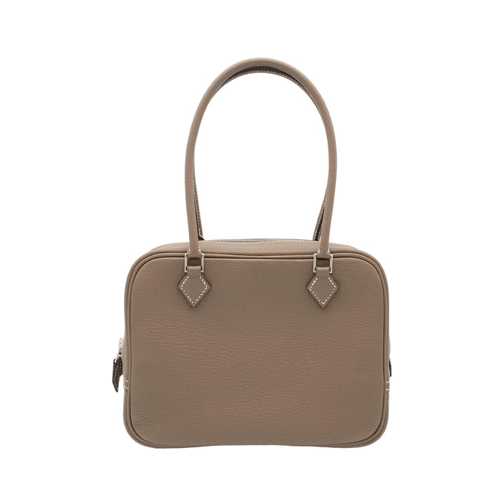HERMES エルメス プリュム ミニ エトゥープ シェーブルミゾール シルバー金具 K刻印 - GINZA CELIA