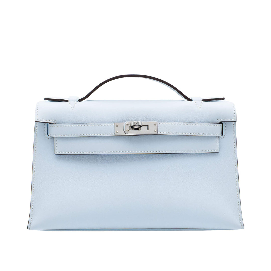 HERMES エルメス ポシェットケリー ブルーブリューム スイフト シルバー金具 Z刻印