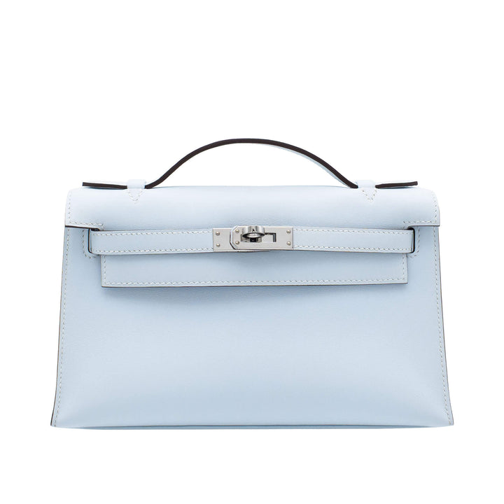 HERMES エルメス ポシェットケリー ブルーブリューム スイフト シルバー金具 Z刻印