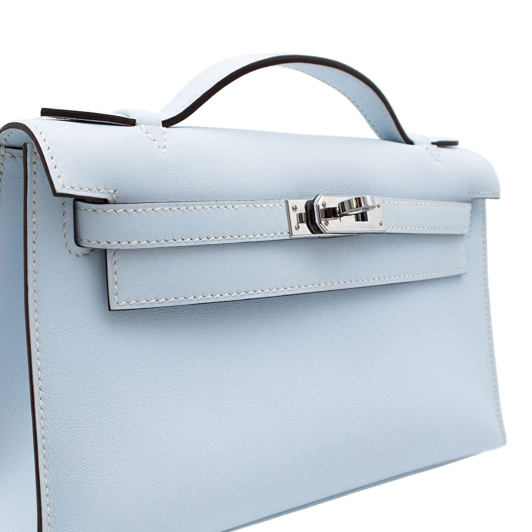 HERMES エルメス ポシェットケリー ブルーブリューム スイフト シルバー金具 Z刻印