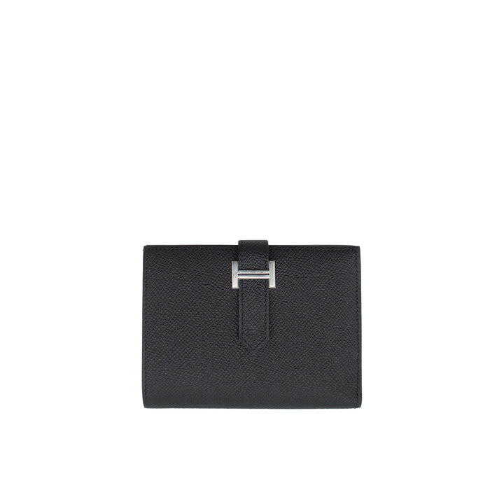 HERMES エルメス ベアンコンパクト ブラック エプソン シルバー金具 Y刻印