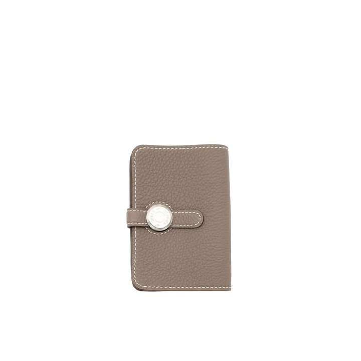HERMES  エルメス  カードケース　トリヨンクレマンス　エトゥープ　シルバー金具　W刻印