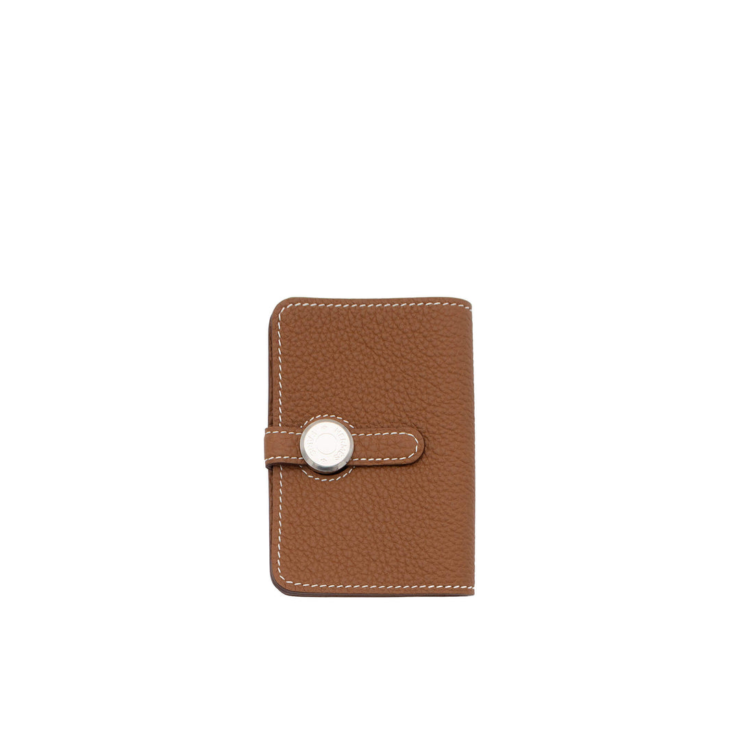 HERMES  エルメス  カードケース　ゴールド　トリヨンクレマンス　シルバー金具　W刻印
