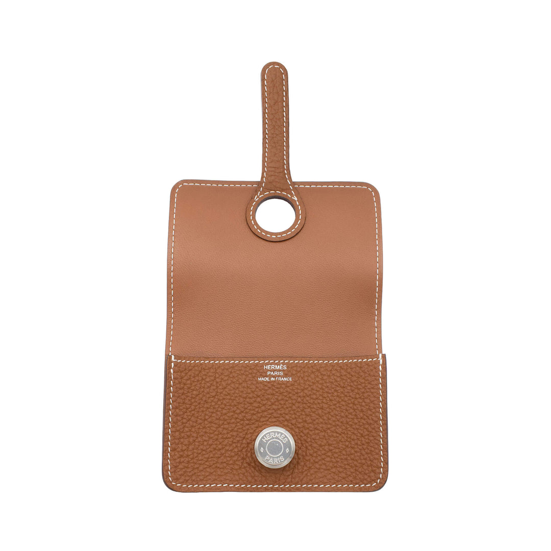 HERMES  エルメス  カードケース　ゴールド　トリヨンクレマンス　シルバー金具　W刻印