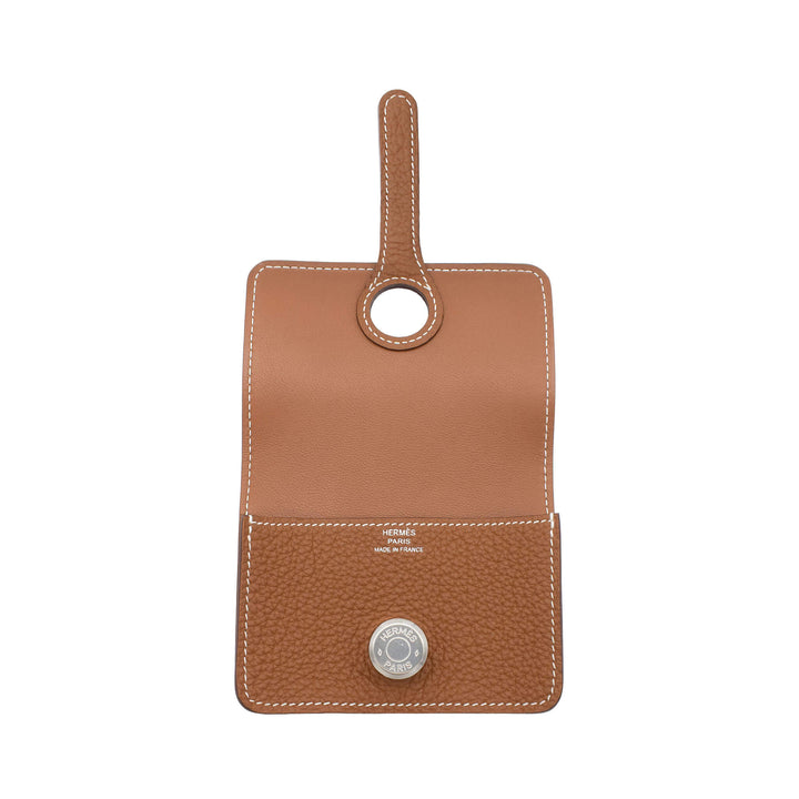 HERMES  エルメス  カードケース　ゴールド　トリヨンクレマンス　シルバー金具　W刻印