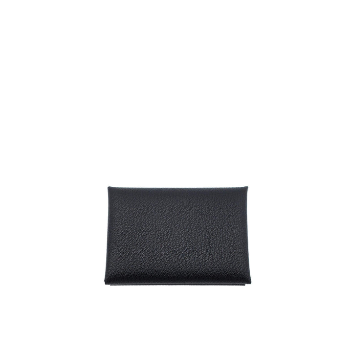 HERMES Calvi Duo Compact Noir Chevre Mysore Stempel W