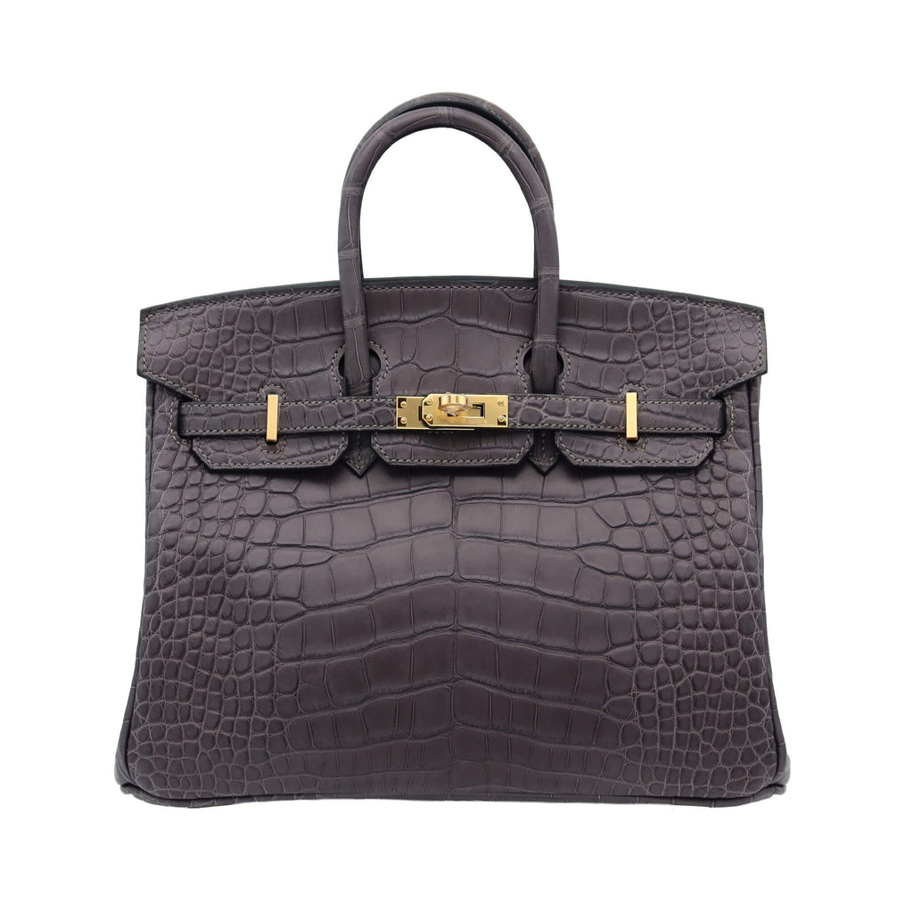 【美品】【一角破れあり】HERMES エルメス　バーキン25 空箱　深め HERMES エルメス バーキン25 グラファイト アリゲーターマット