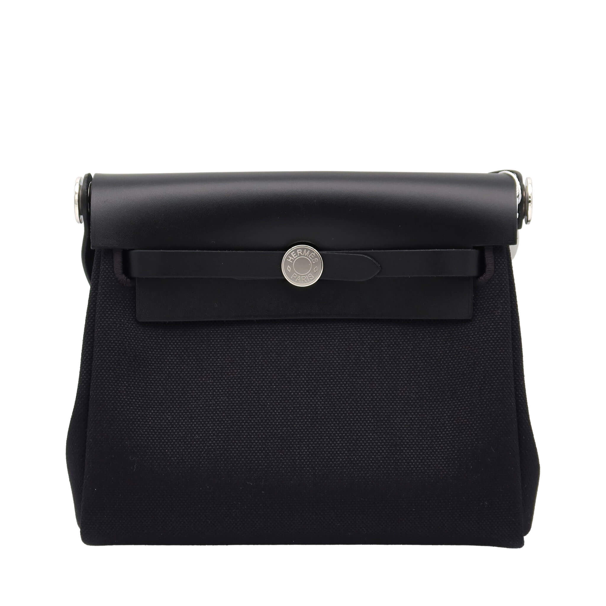 HERMES エルメス エールバッグ ジップ ミニ ブラック トワル