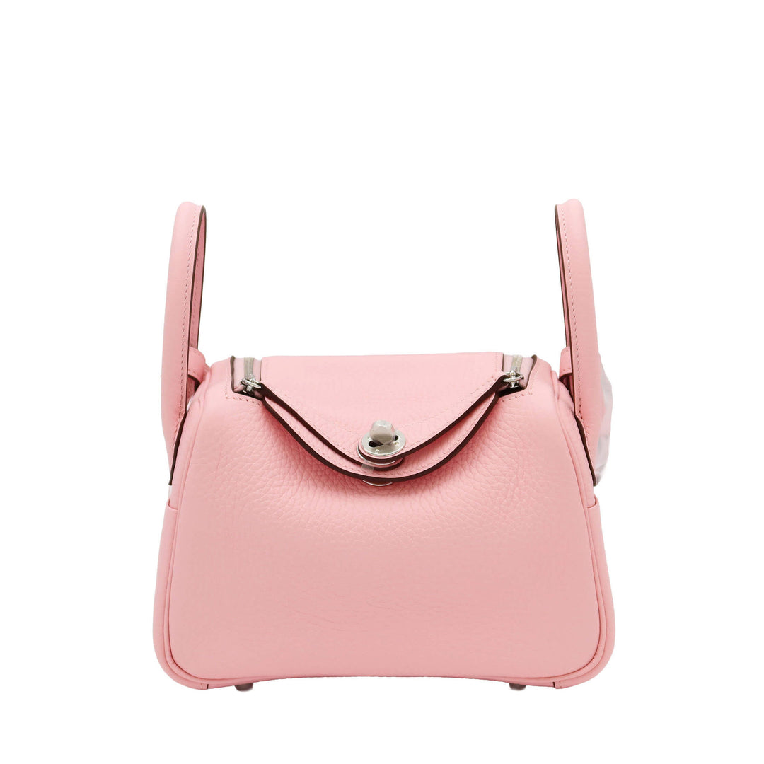 HERMES  エルメス  リンディ ミニ  ローズサクラ  トリヨンクレマンス  シルバー金具  K 刻印 - GINZA CELIA