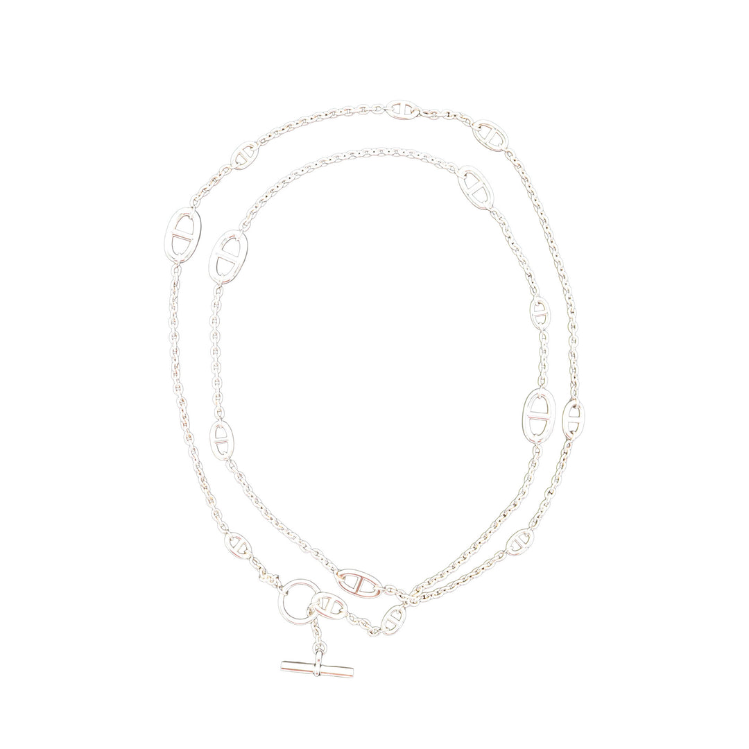 HERMÈS  Hermès  Chain d'Ancre  Falandor  120 Craie - GINZA CELIA