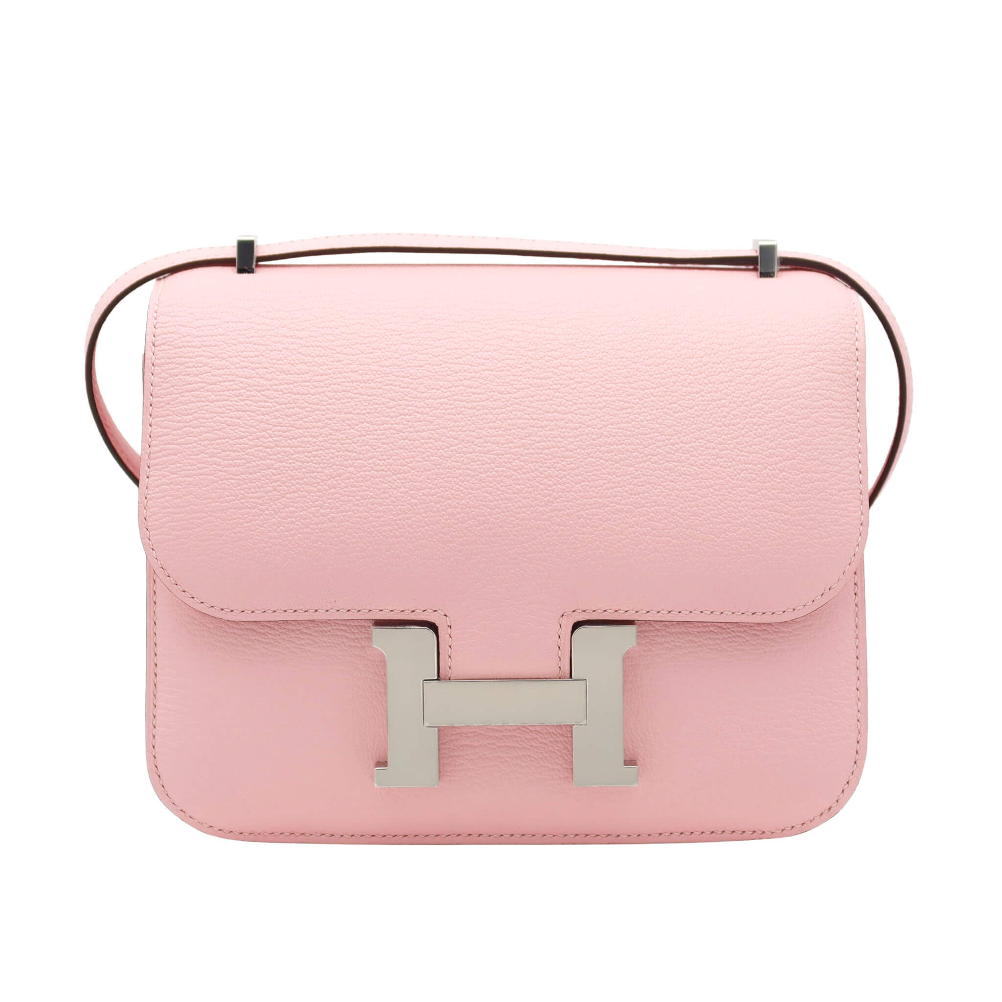 HERMES Constance Mirror 19 Rose Darling Chevre Myzore Palladium