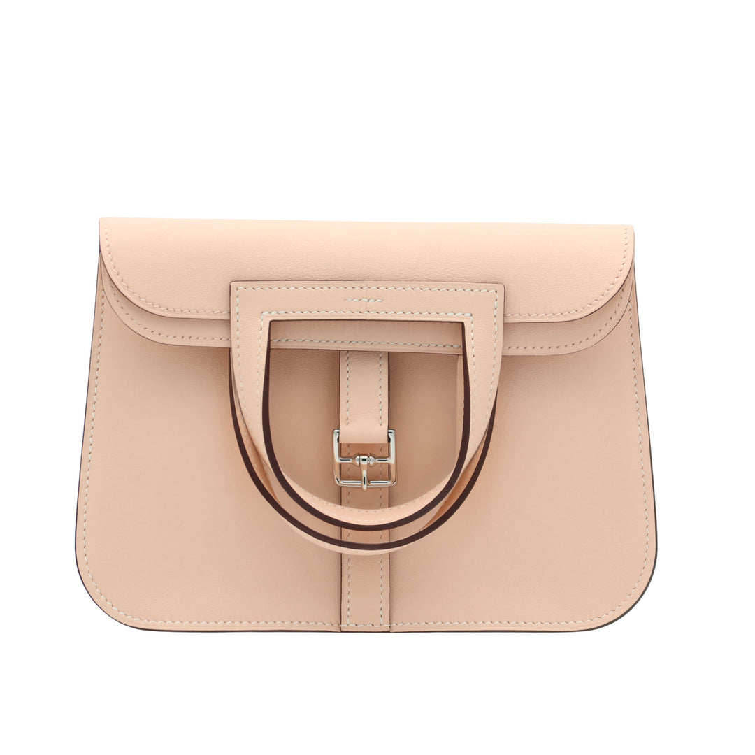 HERMES Alezan Mini Rose Églantine  Swift Palladium  Hardware X Stamp - GINZA CELIA