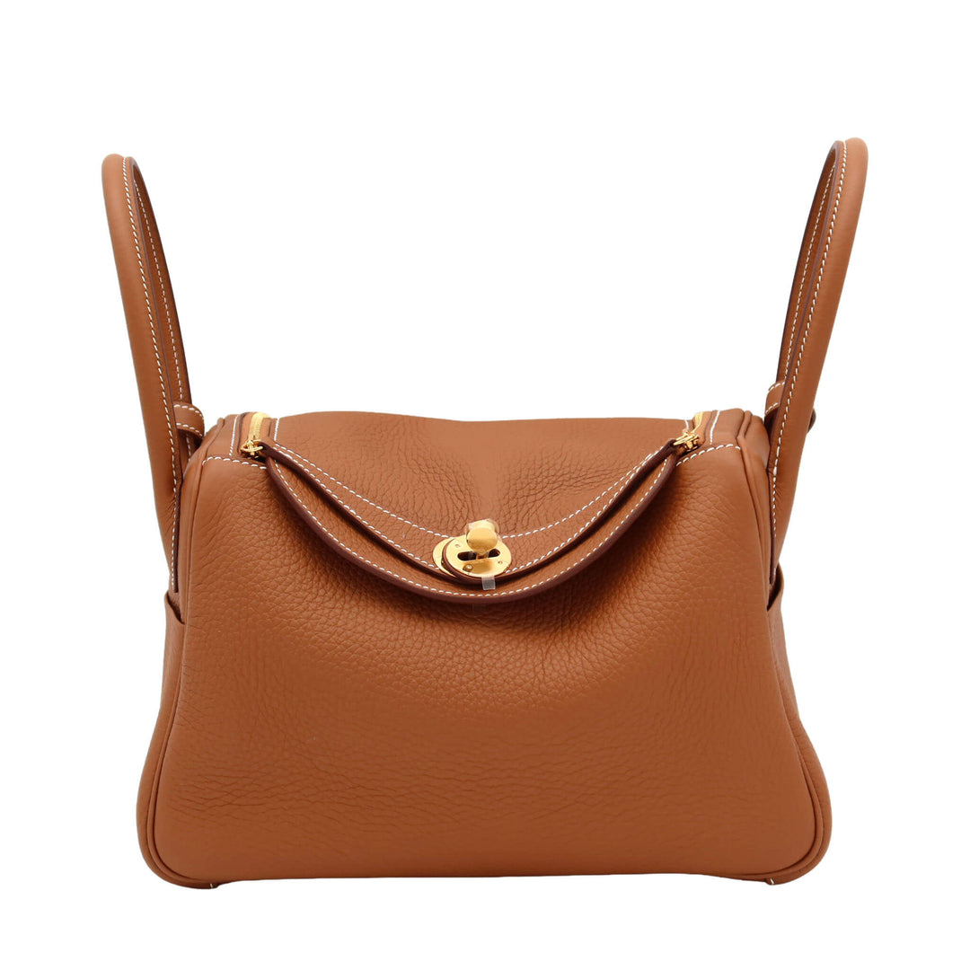 HERMES LindyGold Taurillon Craie CraieGold HardwareStamp - GINZA CELIA