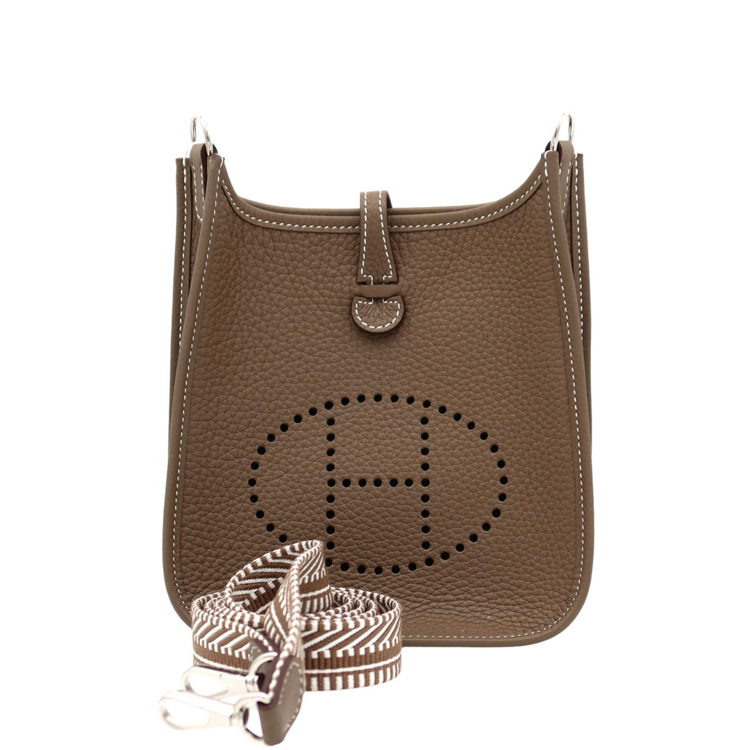 HERMES Evelyne Bandoulière TPM EtoupeCraiePalladium  HardwareStamp - GINZA CELIA