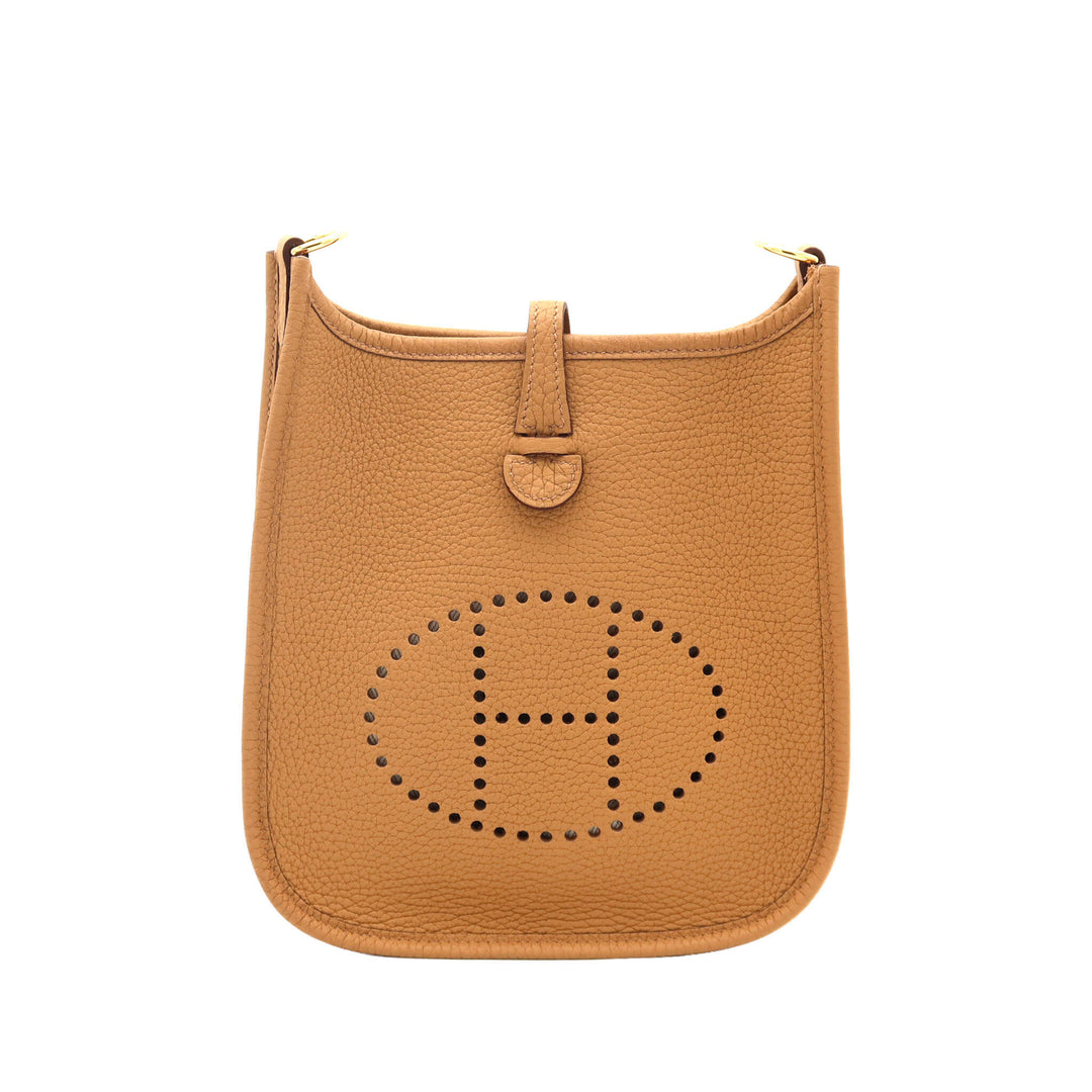 HERMES Evelyne TPM  Biscuit Craie Gold Hardware Z Stamp - GINZA CELIA