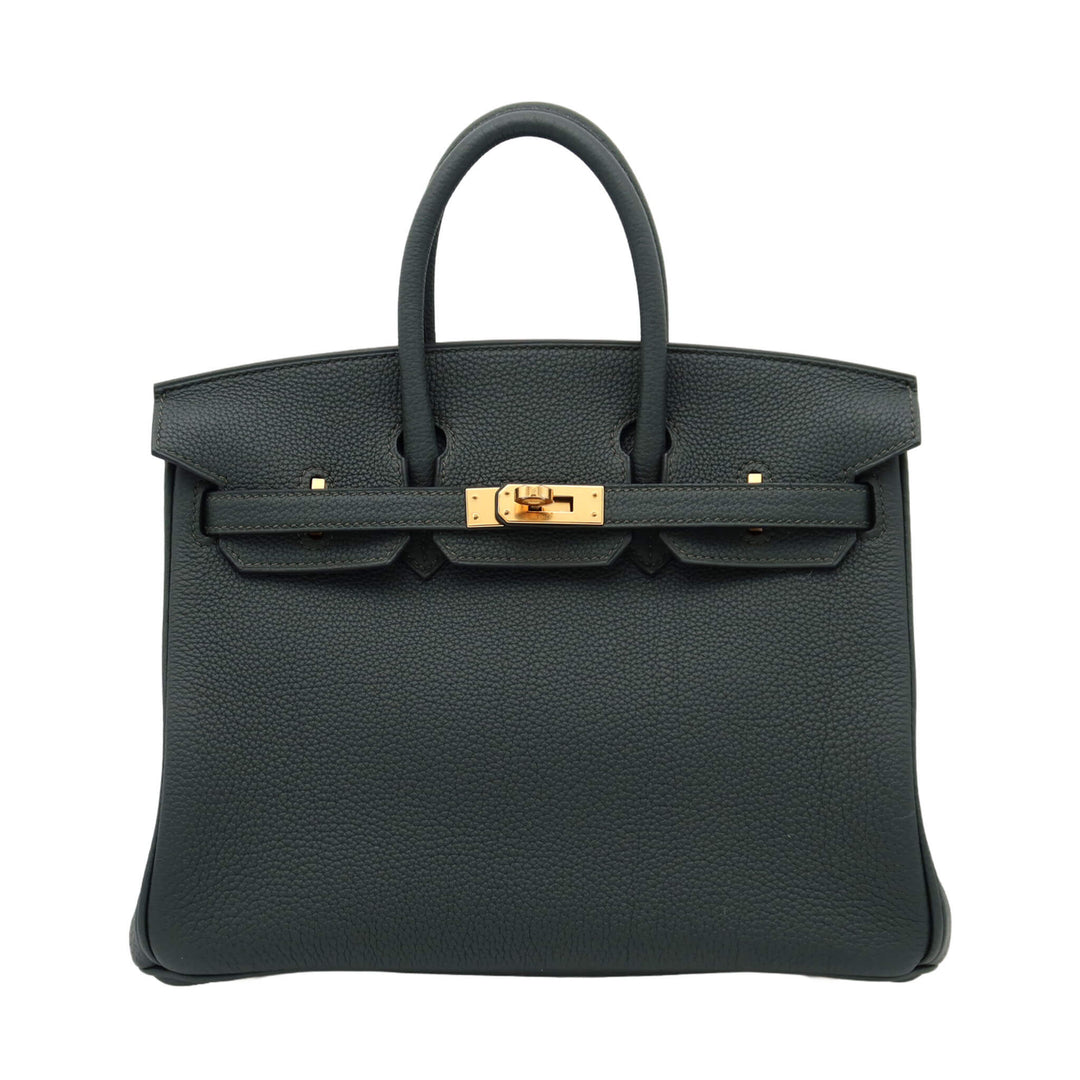 HERMES Birkin 25 Birkin Fonce Gold HardwareStamp - GINZA CELIA